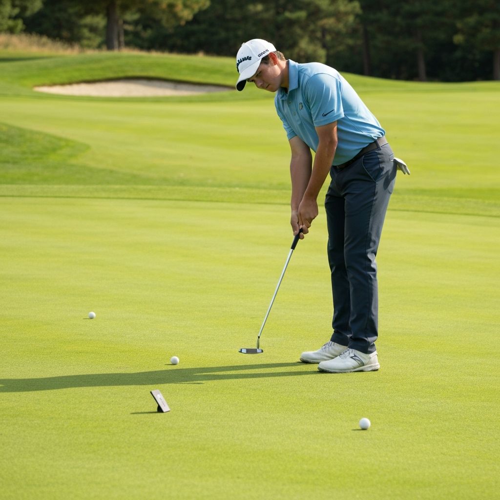 Golfer putting